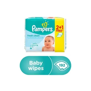 Pampers Baby Wipes Fresh 3 x 64 Counts (2 + 1)