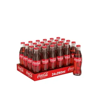 كوكا-كولا أوريجينال تيست  كاربونيتد سوفت درينك  جلاس بوتل 290ml  باك أوف 24