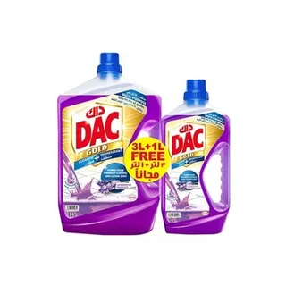Dac Disinfectant Gold Floor Cleaner Lavender 3 ltr + 1 ltr