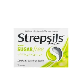 Strepsils Lozenges Lemon Sugar Free 16pcs