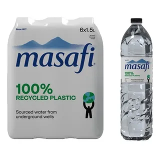 Masafi Mineral Water Recycled Pet Plastic 6 x 1.5L