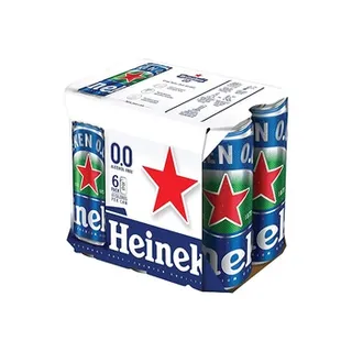 Heineken 0.0% Alcohol Free Malt 250ml Pack of 6
