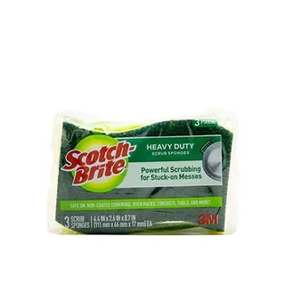 3M HD 3 Scotch Brite Heavy Duty Scrub Sponge 3 Pack