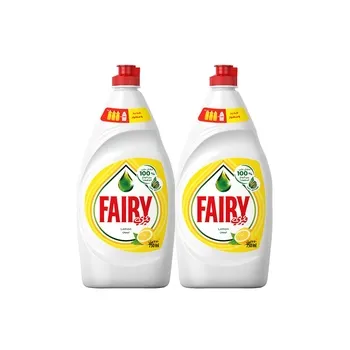 Fairy Lemon Dishwashing Liquid 750ml Pack Of 2
