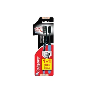 Colgate Slim Soft Black Charcoal Toothbrush Value Pack Pack of 2