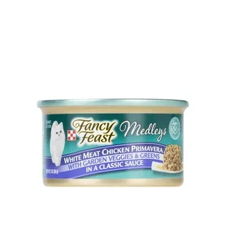Fancy Feast Medleys White Meat Chicken Primavera Cat Food 85g