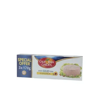 California Garden White Tuna Solid in Sunflower Oil 170g Pack of 3