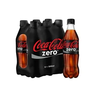 كوكا كولا زيرو بوتل 6 x 500ml