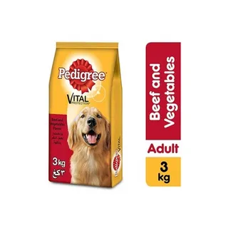 Pedigree Beef and Vegetables Dry Dog Food Adult 3kg