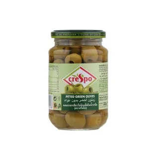 Crespo Whole Green Olives Pitted 354g
