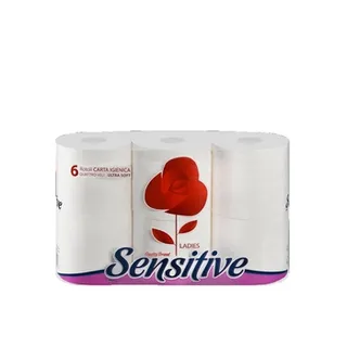 Sensitive Toilet Paper 3 Ply 6 Roll