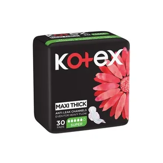 Kotex Feminine Napkin Super Maxi With Wings 30s