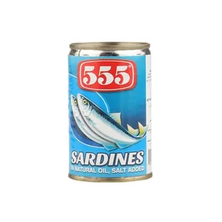 555 Sardines In Natural Oil Salt Added 155g