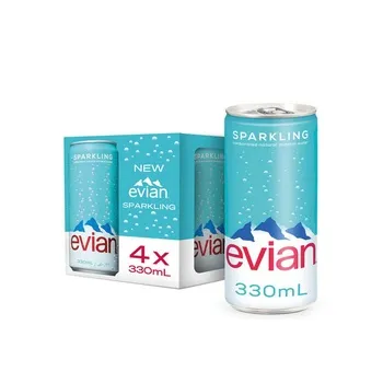 Sparkling Evian Can 4 x 330ml