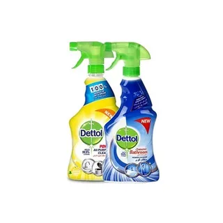 ديتول منظف متعدد الأغراض ليمون 500ml + منظف حمام 500ml