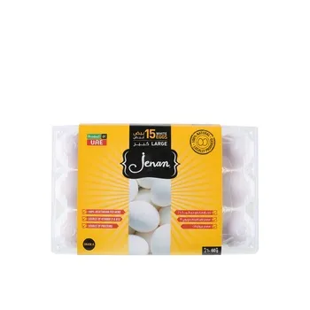 Jenan White Eggs Flip Top 15S Large 15's