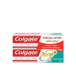 Colgate Total 12 Fresh Stripe Toothpaste 100ml Pack of 2