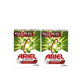 Ariel Anti Bacterial Fast Dissolving Laundry Powder 2.5kg Pack of 2