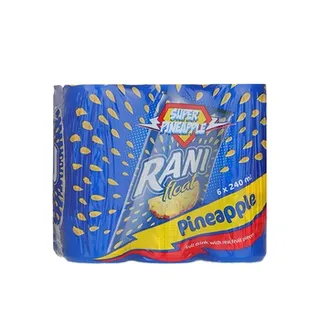 Rani Float Super Pineapple Fruit Drink With Real Fruit Pieces Can 6x240ml