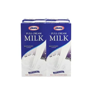Unikai Long Life Full Cream Milk 1L Pack of 4