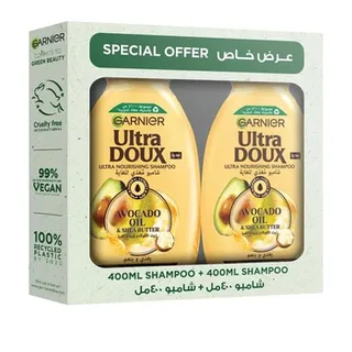 جارنييه ألترا دوكس شامبو أفوكادو وزبدة الشيا المغذي 400ml Pack Of 2
