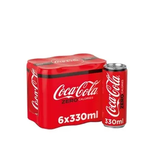 كوكا كولا زيرو كالوريز مشروب غازي علبة 6X330ml