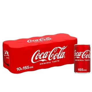 كوكا كولا ريجيولار كاربونيتد سوفت درينك كان 10 x 155ml