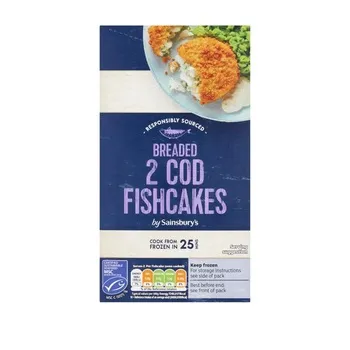 Sainsburys 2 Breaded Cod Fishcakes 170g