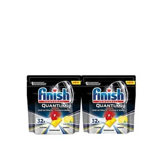 Finish Quantum Ultimate Dishwasher 32 Tablets Lemon Pack of 2