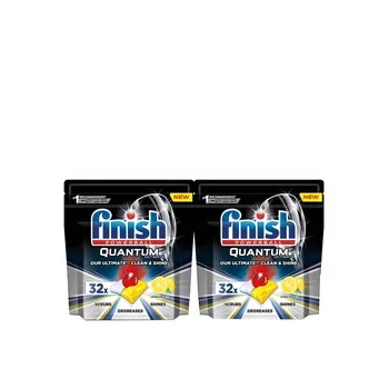 Finish Quantum Ultimate Dishwasher 32 Tablets Lemon Pack of 2