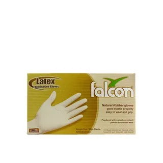 Falcon Natural Rubber Gloves Small 100pcs
