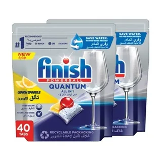Finish Quantum All in one Lemon 40 Tabs Twin Pack