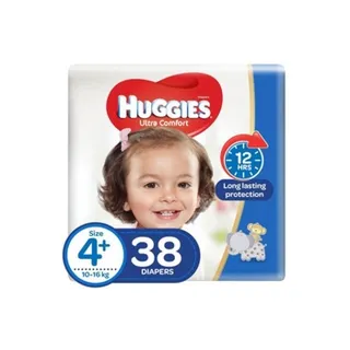 هاغيز ألترا كومفورت حفاضات مقاس 4+ 10-16 كجم باك قيمة 38 حفاض Pack Of 2