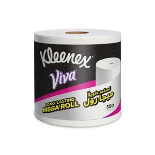 Kleenex Kitchen Paper Towel Mega Roll Tissue 1 Roll x 350 Meters High Absorbency for Multi Purpose