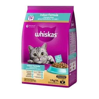 Whiskas Indoor Cat Formula 1.1kg Dry Cat Food for Adult 1+ Years