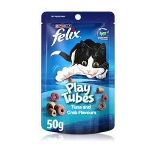 Felix Play Tubes Tuna And Crab Cat Treats 50g