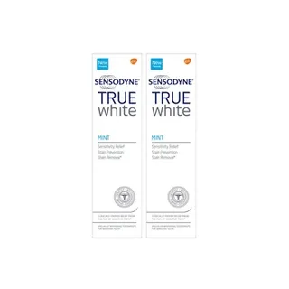 Sensodyne true white mint toothpaste 75ml twin pack