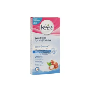 Veet Wax Strip Sensitive Skin Almond Oil & Vitamin 1 X 20pcs
