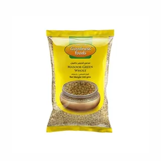 Goodness Foods Masoor Green Whole 500g