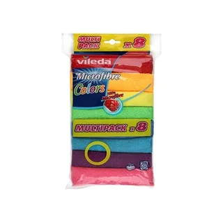 Vileda Microfiber Colours Towel 8 Pack