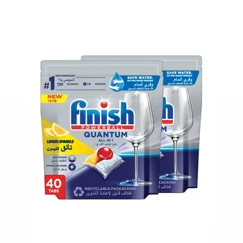 Finish Quantum All in One Lemon 40S Twin Pack