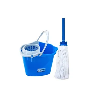 Lock & Lock Mop Bucket With Wringer 15 ltr + Cotton Mop