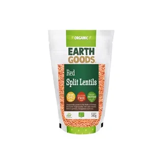 Earth Goods Organic Red Split Lentils 340g