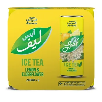 Almarai Ice Leaf Lemon and Elderflower Ice Tea 240ml Pack of 6