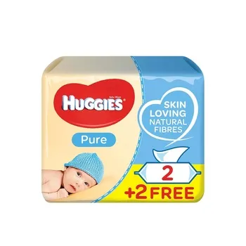 Huggies Baby Wipes Pure 56s (2+ 2 free)