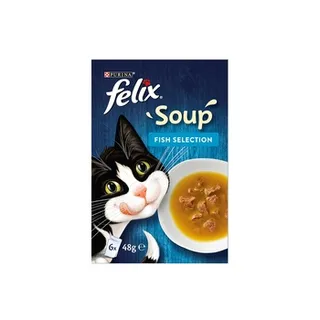 فيليكس اختيار سمك شوربة طعام قطط رطب 6X48g