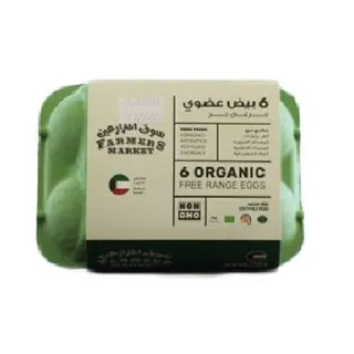 بيض عضوي كويتي من سوق المزارعين 6 قطع
