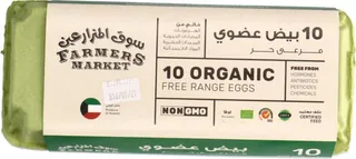 بيض عضوي كويتي حر من سوق المزارعين 10 قطع