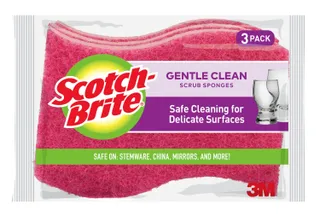 Scotch-Brite Delicate Care Non Scratch Cellulosic Scrub Sponge, 3 Pieces