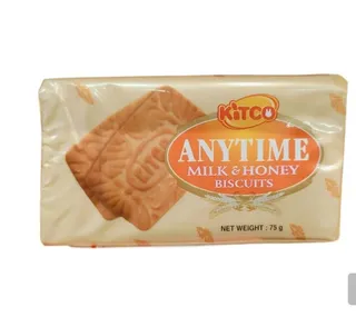 Kitco Anytime Milk & Honey Biscuits, 75g